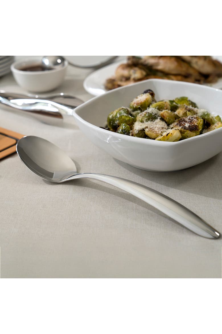 Tempo Solid Spoon, 13.5-Inch, Stainless Steel, Alternate, color, Silver