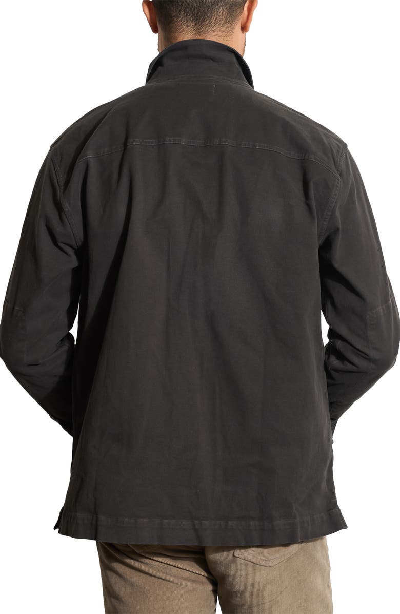 Rowan Odessa Mid Century Cotton Stretch Twill Shirt Jacket, Alternate, color, Washed Black