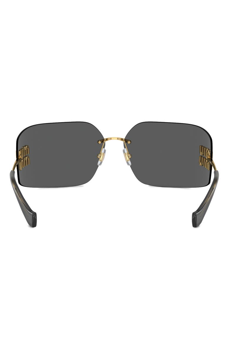 Miu Miu 80mm Oversize Irregular Sunglasses, Alternate, color, Gold/ Grey