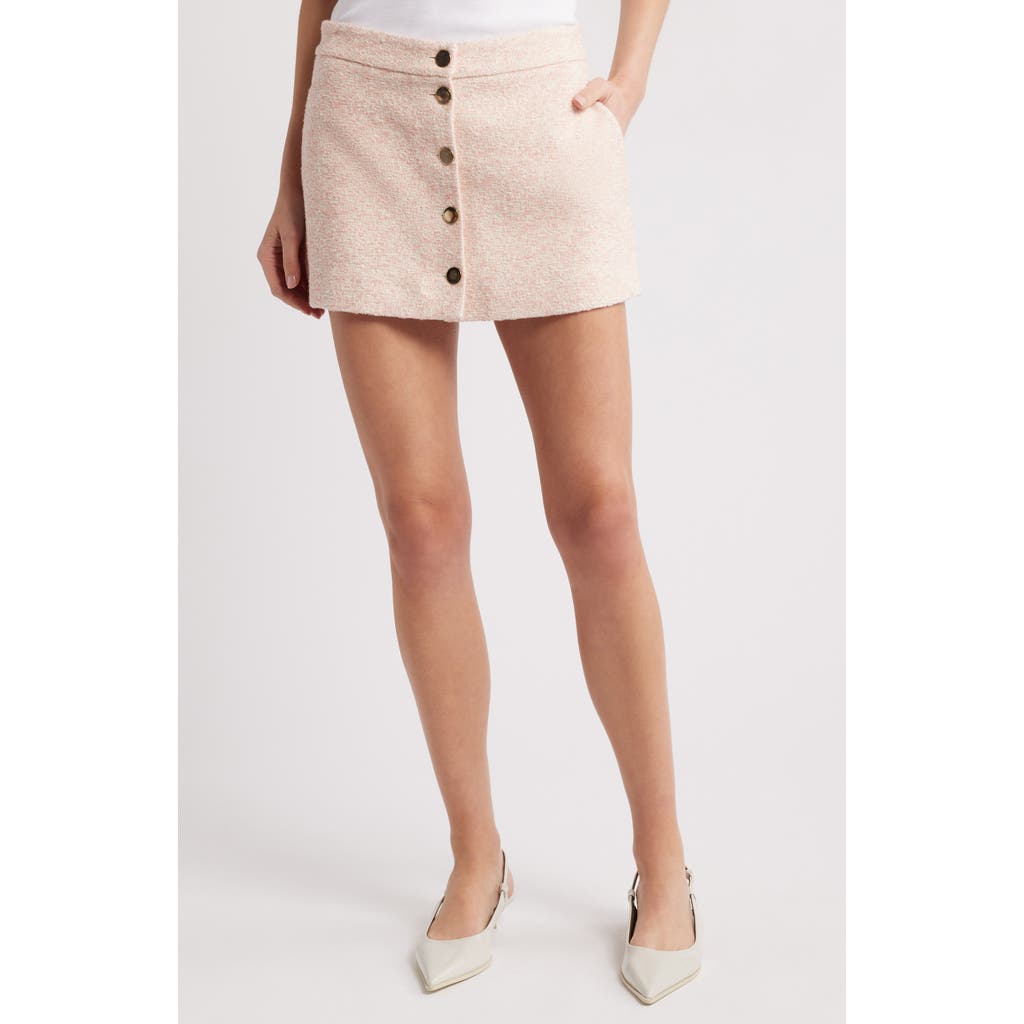 Frame The Tweed Miniskirt In Azalea Multi