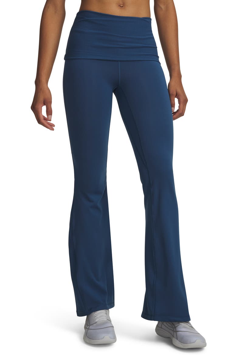 Meridian Performance Rib Foldover Flare Pants, Main, color, WHAM BLUE / / WHAM BLUE