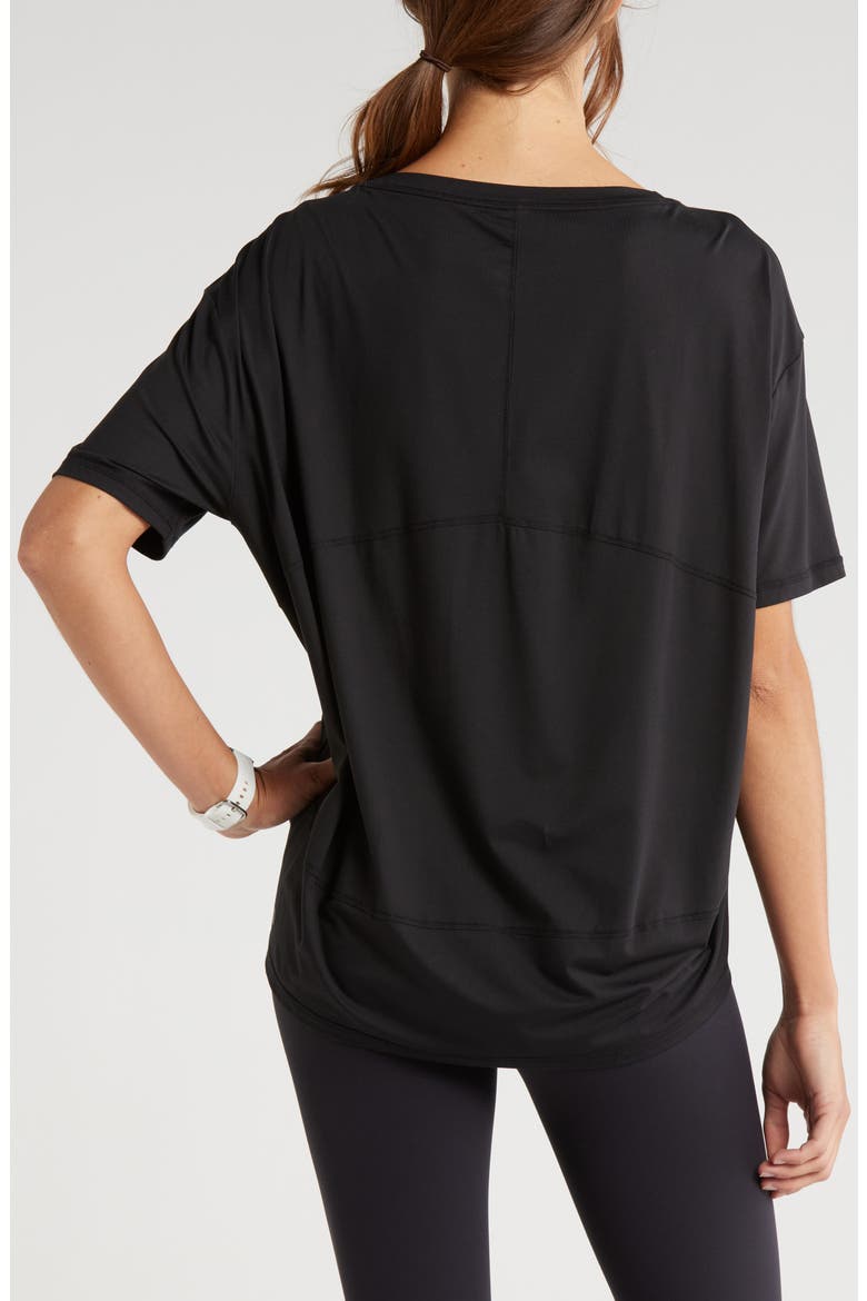Equilibrium Cocoon T-Shirt, Alternate, color, BLACK