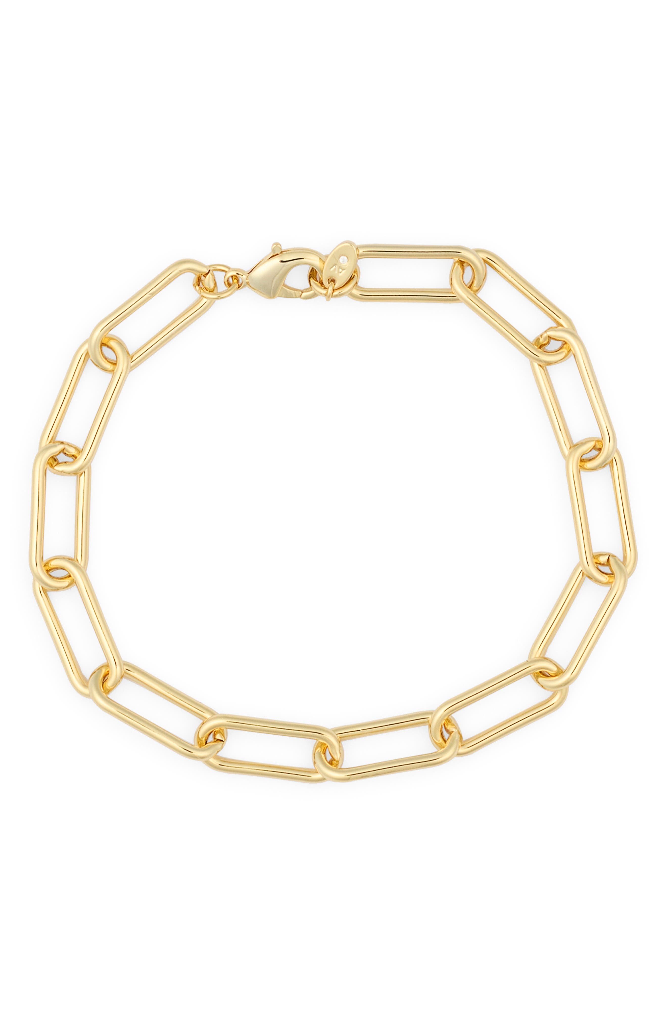 Argento Vivo Sterling Silver Oval Paper Clip Chain Bracelet