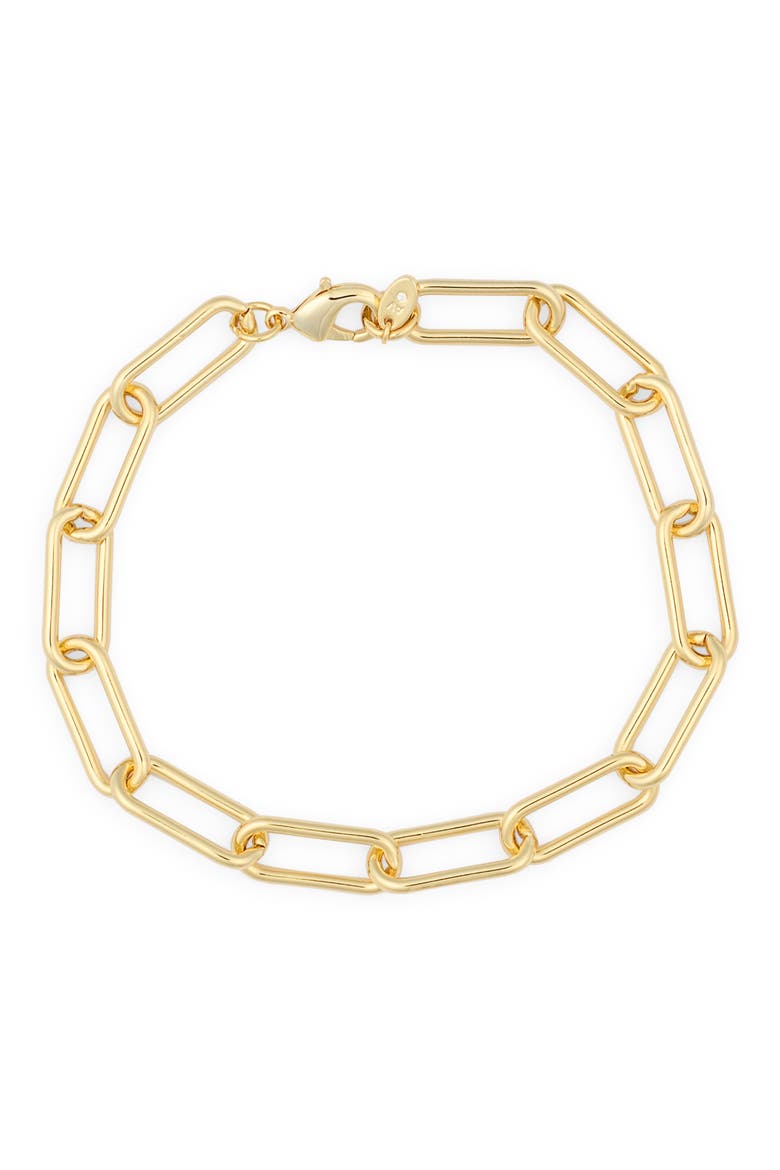 Oval Paper Clip Chain Bracelet, Main, color, GOLD