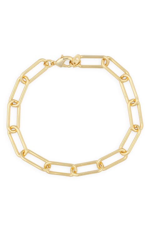 Oval Paper Clip Chain Bracelet