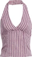 BDG Urban Outfitters Quinn Stripe Linen Halter Top