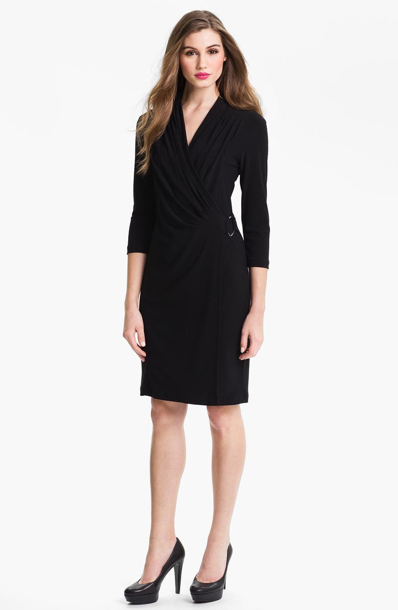 Alex & Ava Pleated Faux Wrap Dress, Main, color, 