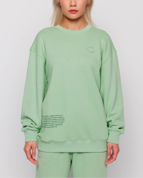 Samii Ryan Smiley Connections Crewneck In Green