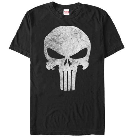 Men's Marvel Punisher Retro Skull Symbol  Graphic T-Shirt