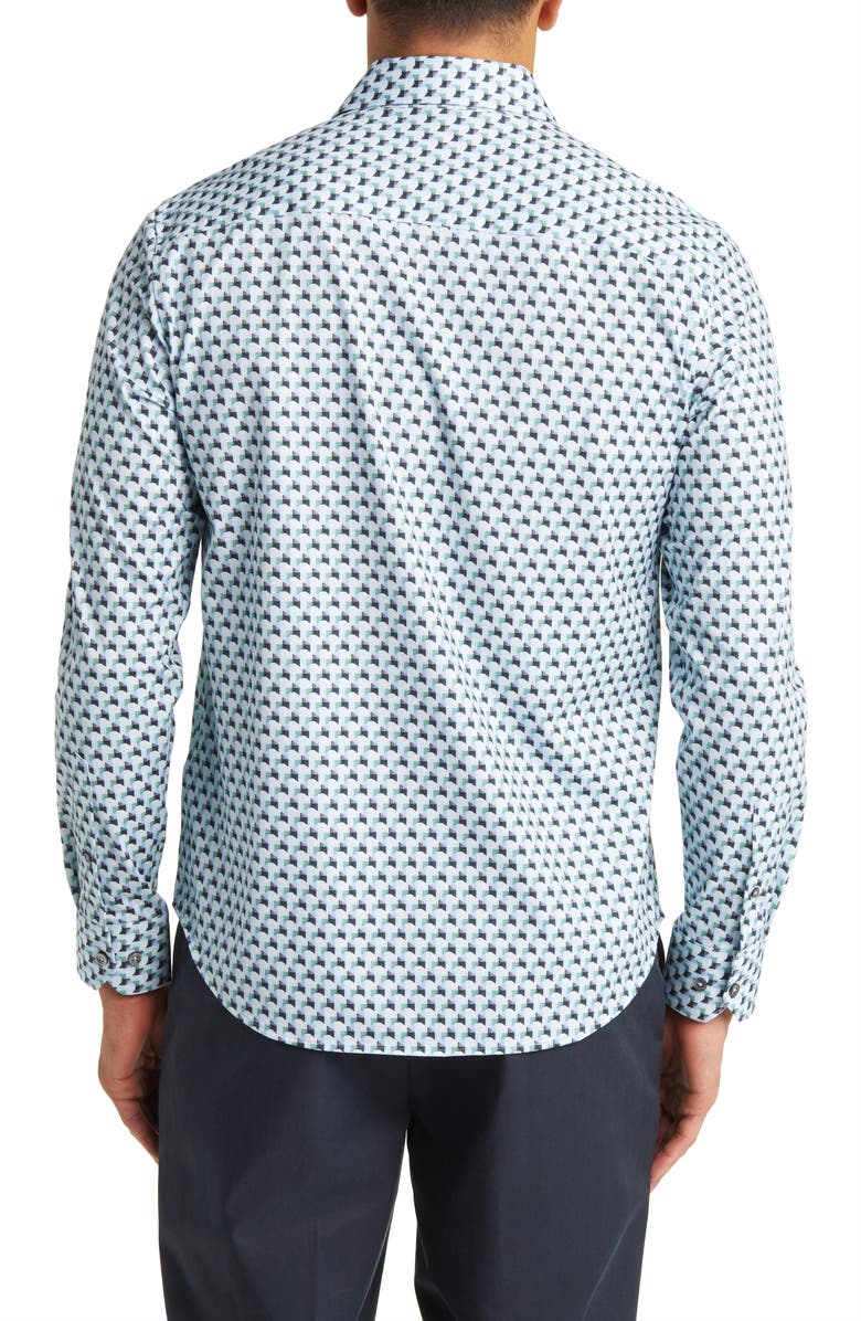Bugatchi James OoohCotton<sup>®</sup> Abstract Print Button-Up Shirt, Alternate, color, 