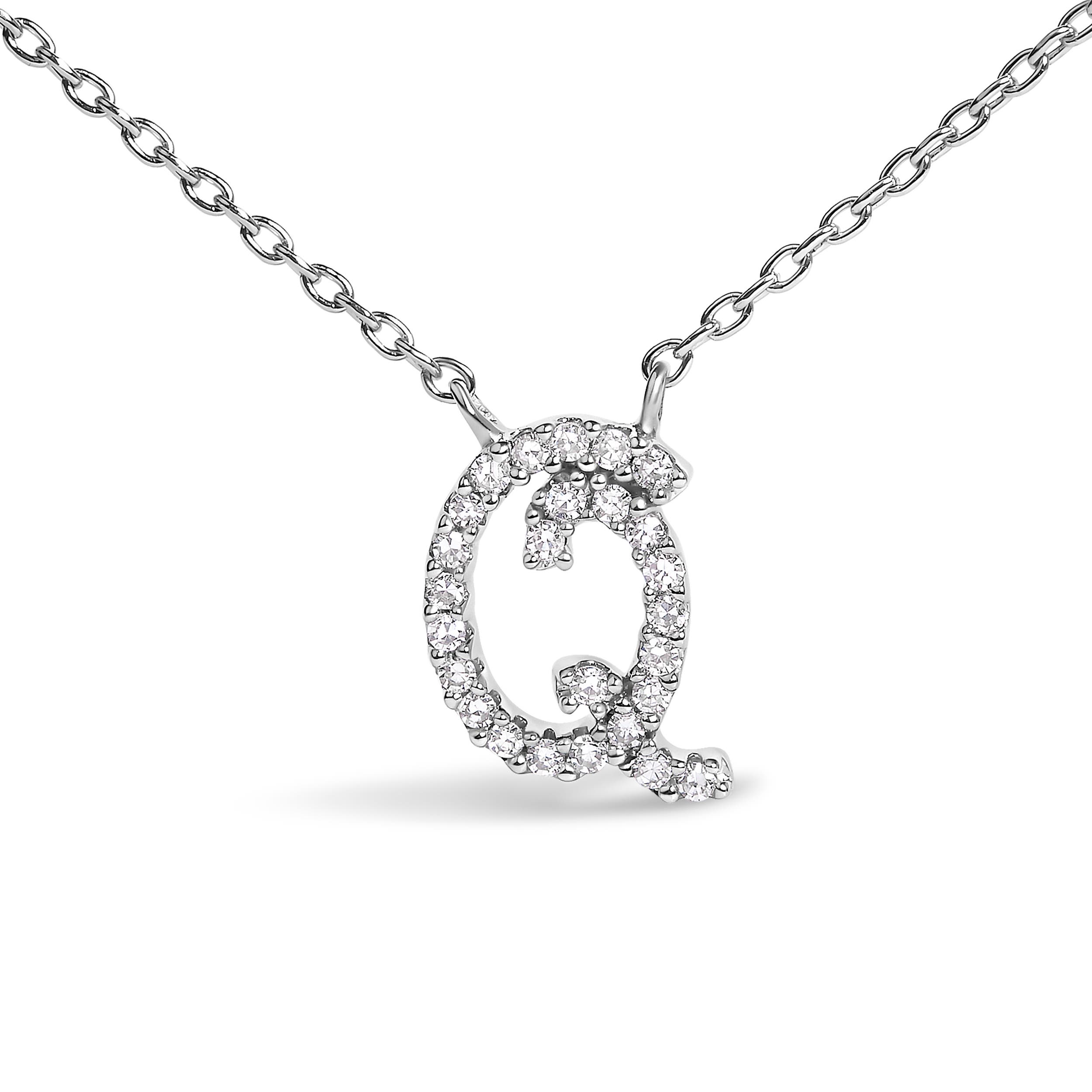Haus of Brilliance 10K Gold Diamond Accent A-Z Initial Script Style ...
