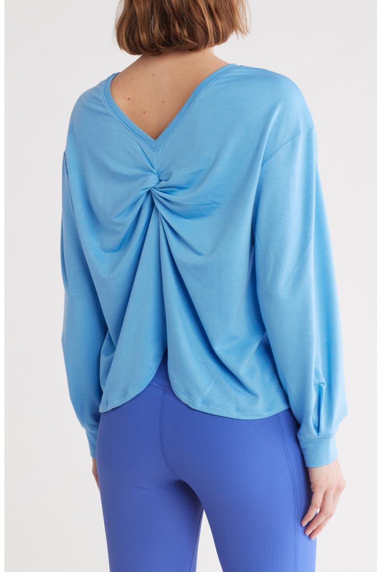 Restoration Twist Back Long Sleeve Top, Alternate, color, SPRING BLUE