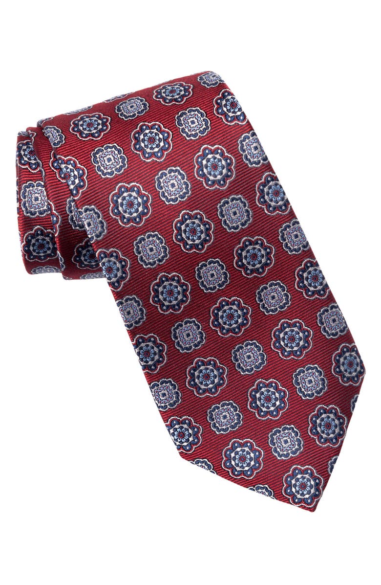 Elizabetta Tiberio - Silk Jacquard Tie for Men, Main, color, Red