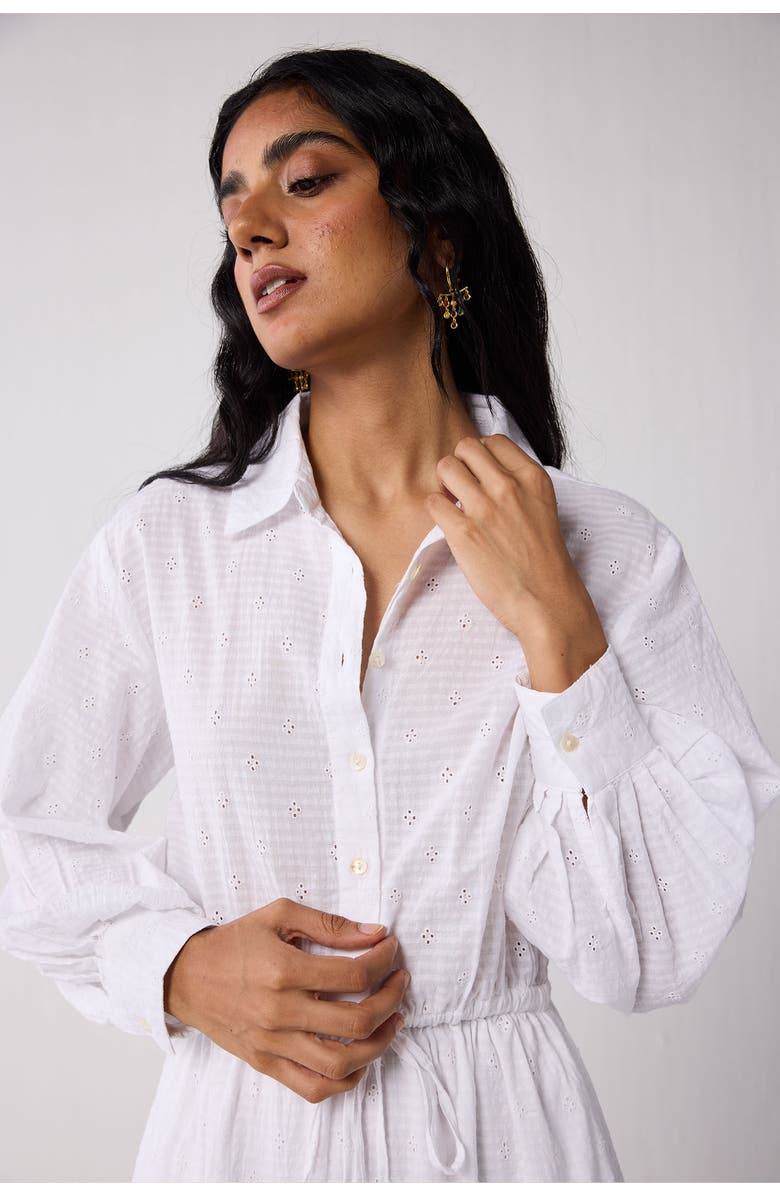 Reistor Flowing Tiered Maxi Dress, Alternate, color, White