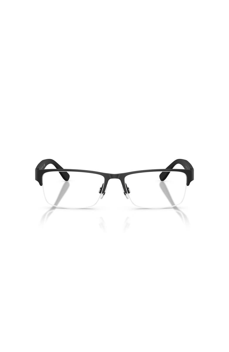 Polo Ralph Lauren 56mm Rectangle optical glasses, Alternate, color, Black