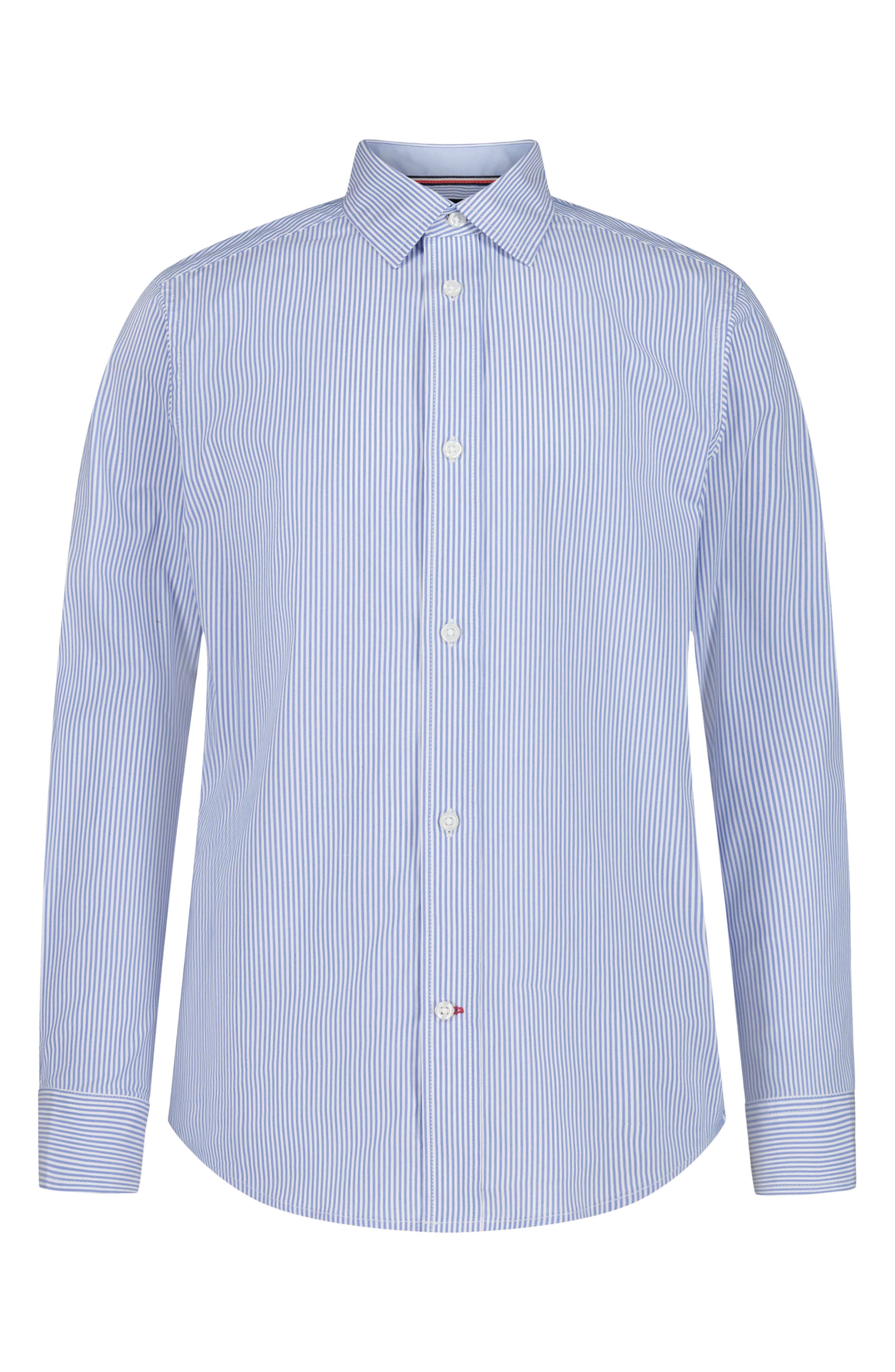 Tommy Hilfiger Long Sleeve Stretch Poplin Stripe Shirt