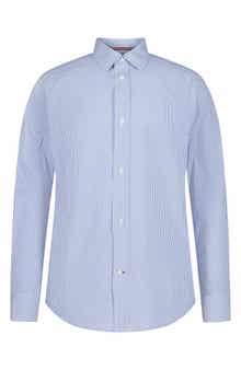 Tommy Hilfiger Long Sleeve Stretch Poplin Stripe Shirt