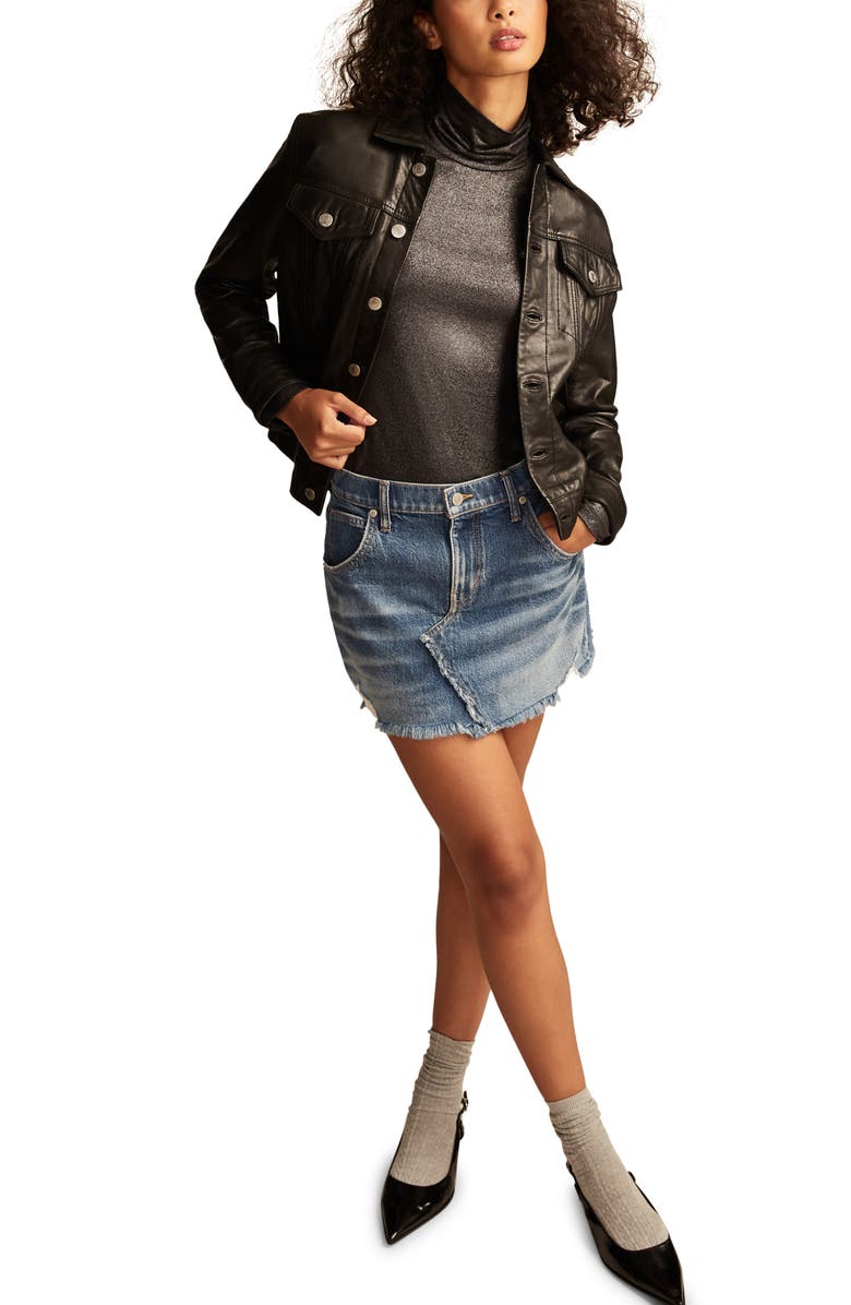 Lucky Brand Turtleneck Long Sleeve Layering Top, Alternate, color, Jet Black