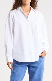 BOSS Elisana Cotton Button Shirt
