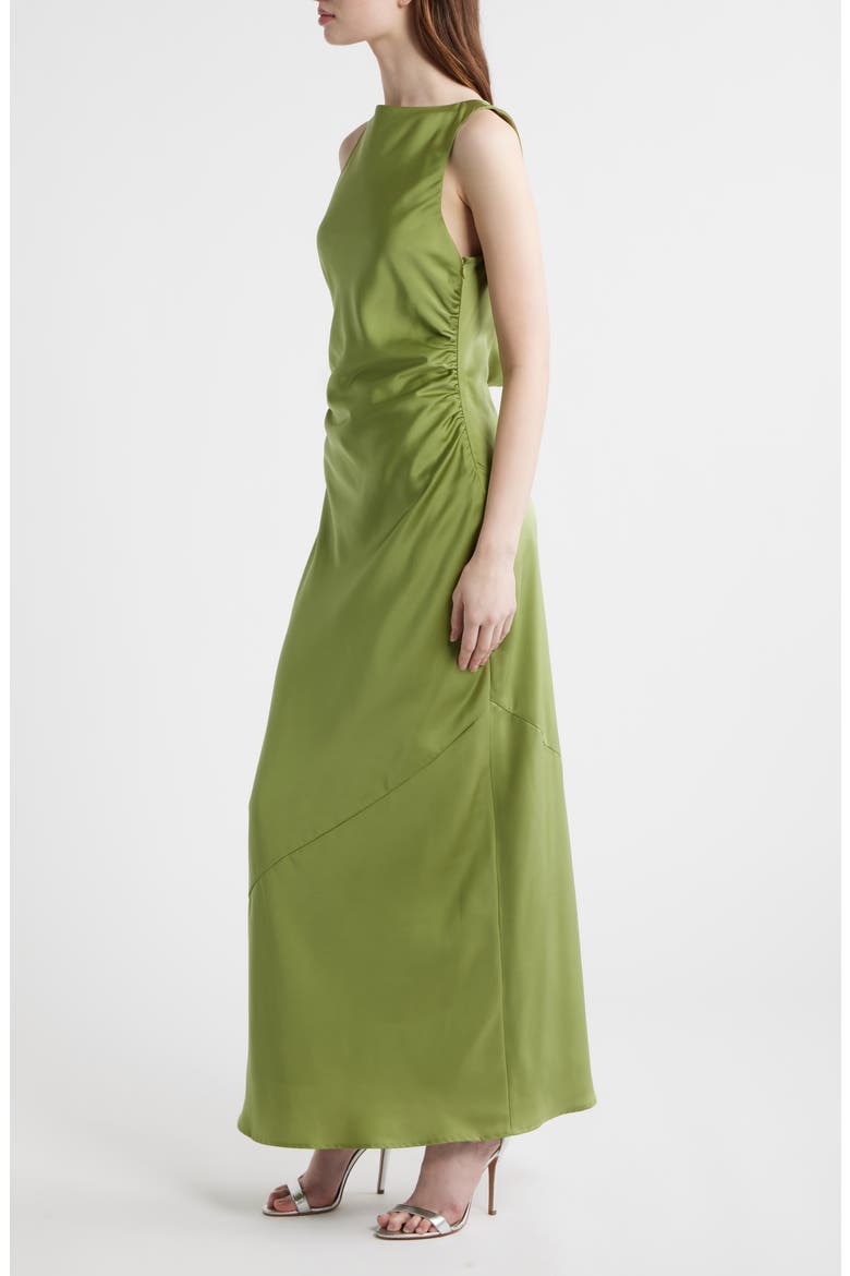 Isadora Open Cowl Back Cocktail Dress, Alternate, color, OLIVE