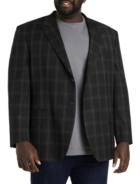 Big & Tall Windowpane Sport Coat
