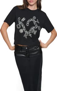DKNY Charm Bracelet Graphic T-Shirt