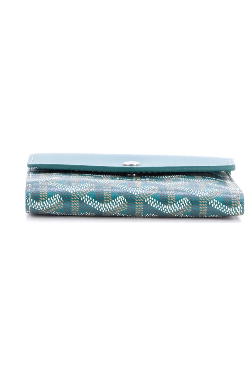 Pre-Owned Goyard Saint Gabriel Wallet Coated Canvas and Leather Compact, Alternate, color, Green