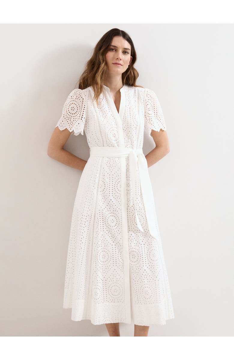 Phase Eight Aletta Midi Dress, Alternate, color, White