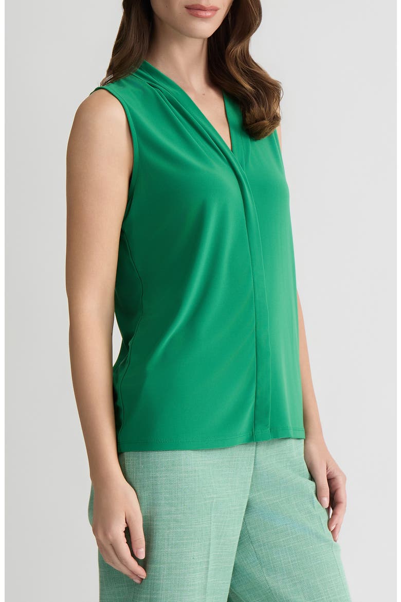 Pleated Sleeveless Top, Alternate, color, LUSH GREEN