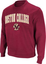 COLOSSEUM Men's Colosseum Maroon Boston College Eagles Arch & Logo Crew Neck Sweatshirt