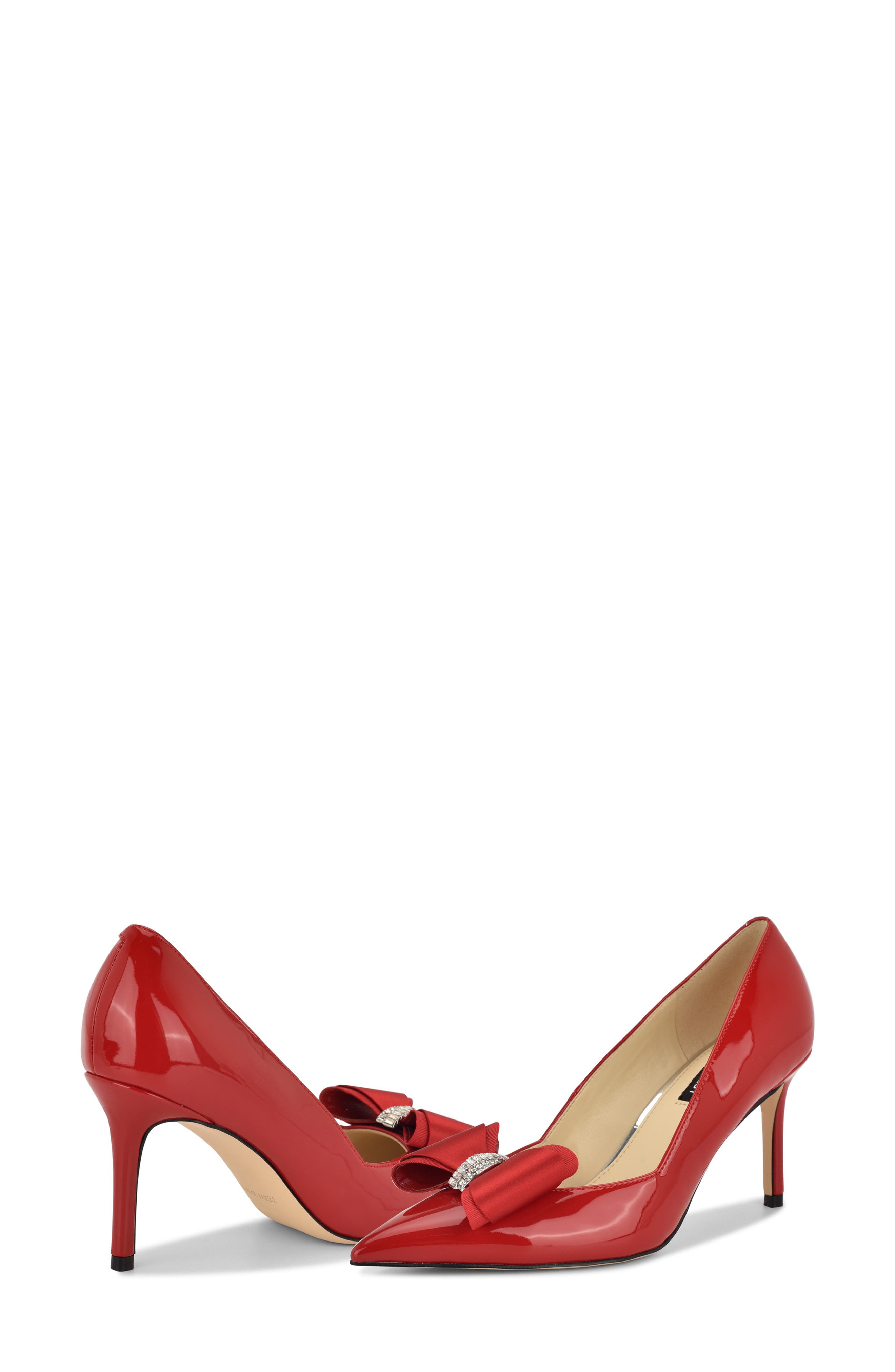 Nine West Ceryn Pointed Toe Pump, Alternate, color, Medium Red