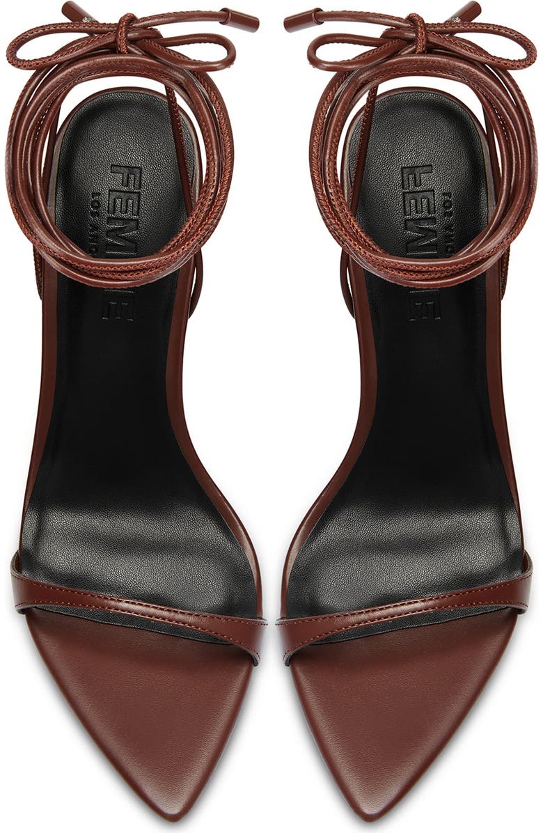 FEMME Lyra Lace Up Sandal, Alternate, color, Chocolate
