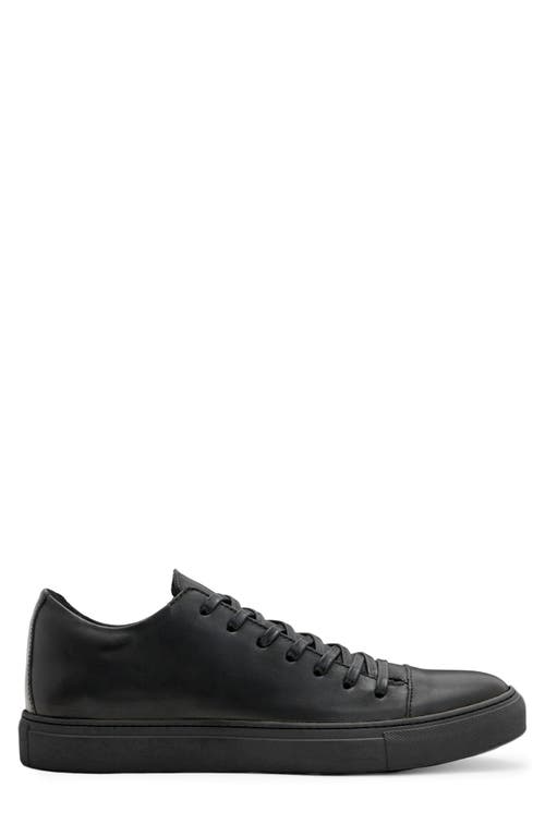 John Varvatos Reed Low Top Leather Sneaker In Black