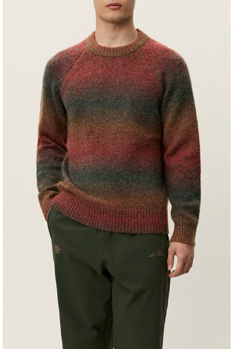 Brad Gradient Knit Sweater, Main, color, DARK CLAY ORANGE
