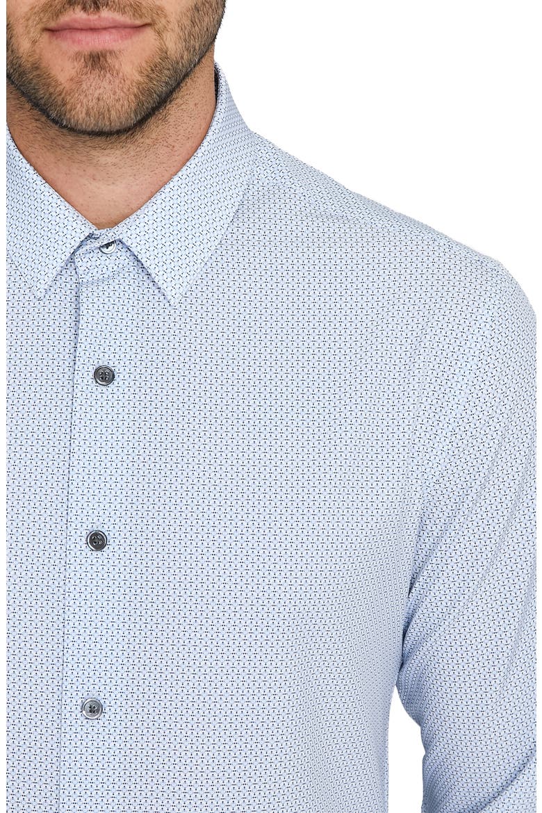 Love Cycle Slim Fit Print Button-Up Shirt, Alternate, color, LIGHT BLUE