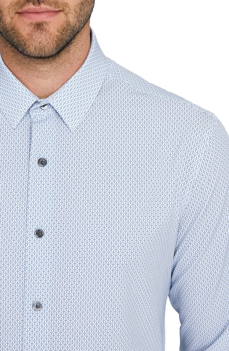 7 Diamonds Love Cycle Slim Fit Print Button-Up Shirt, Alternate, color, 