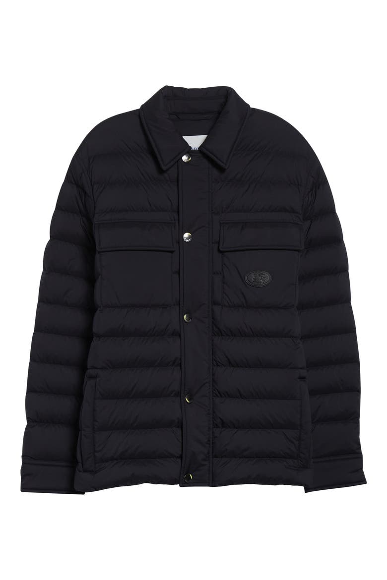 Shea Quilted Down Overshirt, Alternate, color, BLACK