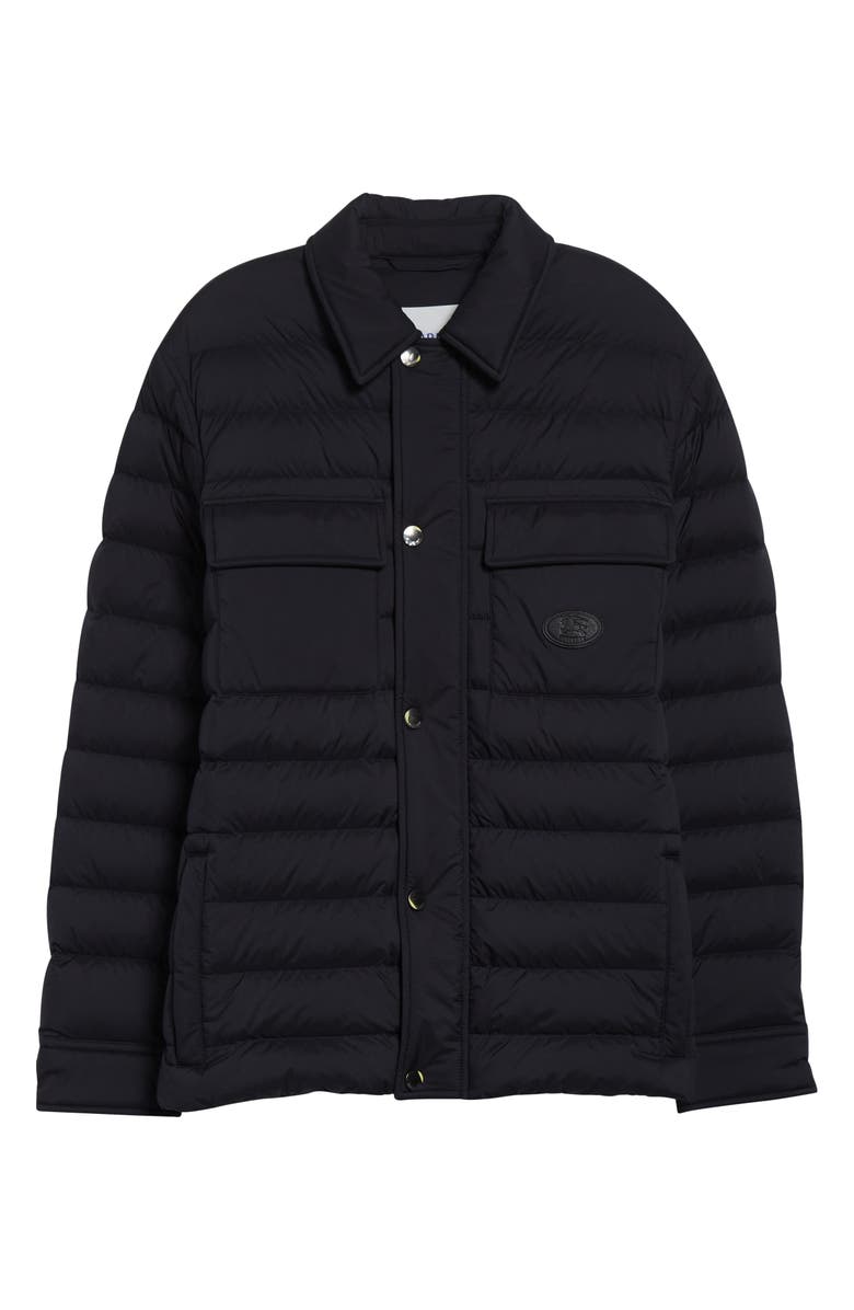Burberry Shea Quilted Down Overshirt, Alternate, color, Black