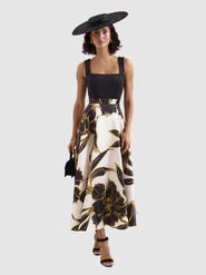 Phase Eight Delie Floral Fit Flare Midi Dress