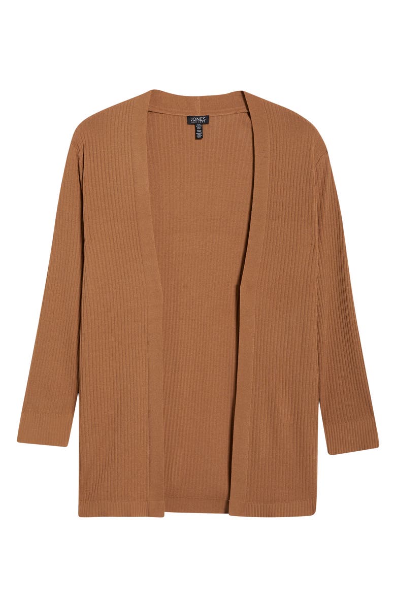Jones New York Sutton Rib Cardigan, Alternate, color, Caramel