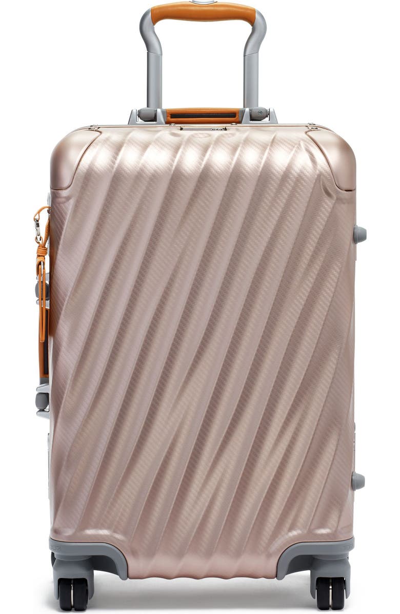 TUMI 19 Degree Aluminum 22-Inch International Spinner Carry-On Bag, Main, color, Texture Blush