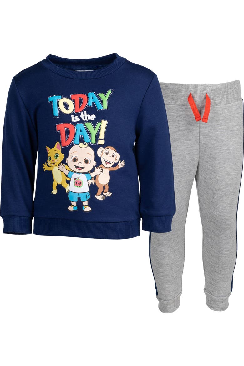Fleece Jogger Pants, Alternate, color, Heather Gray Navy