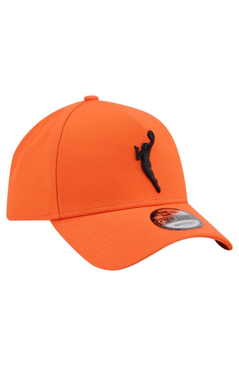 New Era Men's New Era  Orange WNBA Gear Core Logo A-Frame 9FORTY Adjustable Hat, Alternate, color, 