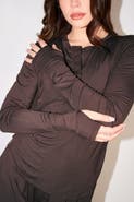 Vitality Float Rib Henley Top