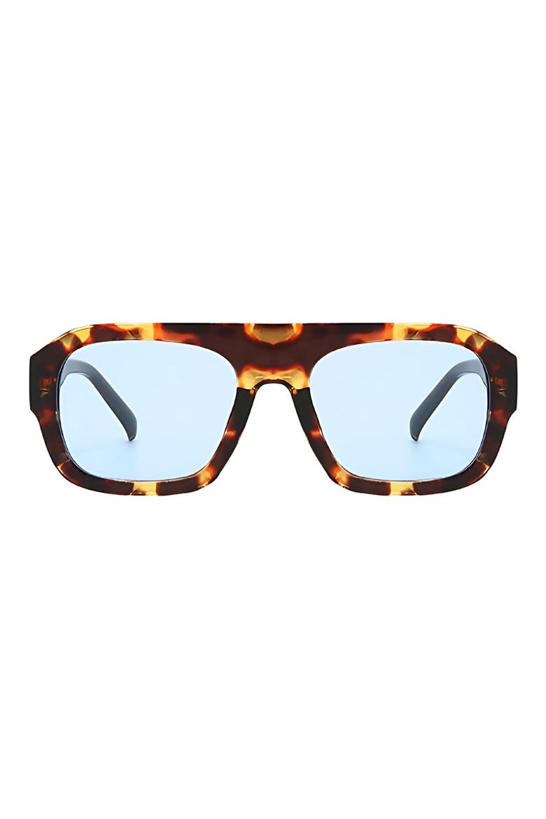 Vesper 68mm Polarized Oversize Aviator Sunglasses, Main, color, TORTE / BLUE