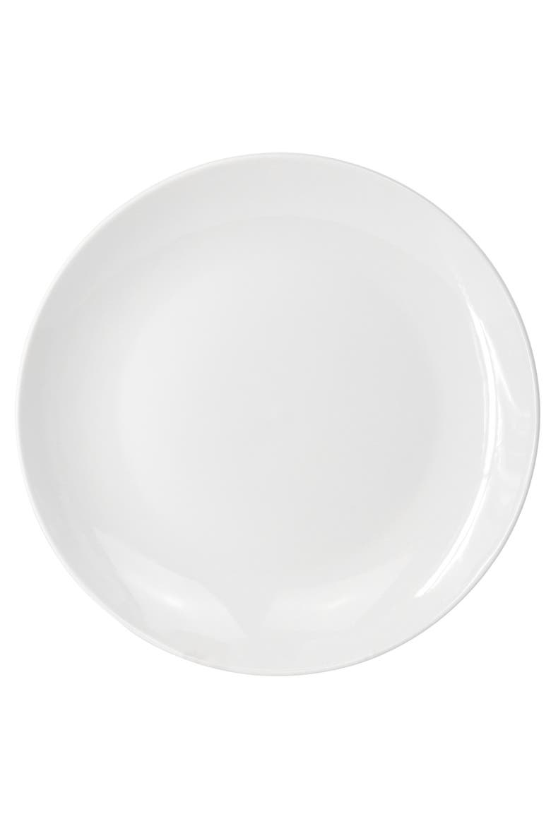 Porcelain 12 Piece Large Round Dinner Plate Set, Alternate, color, White