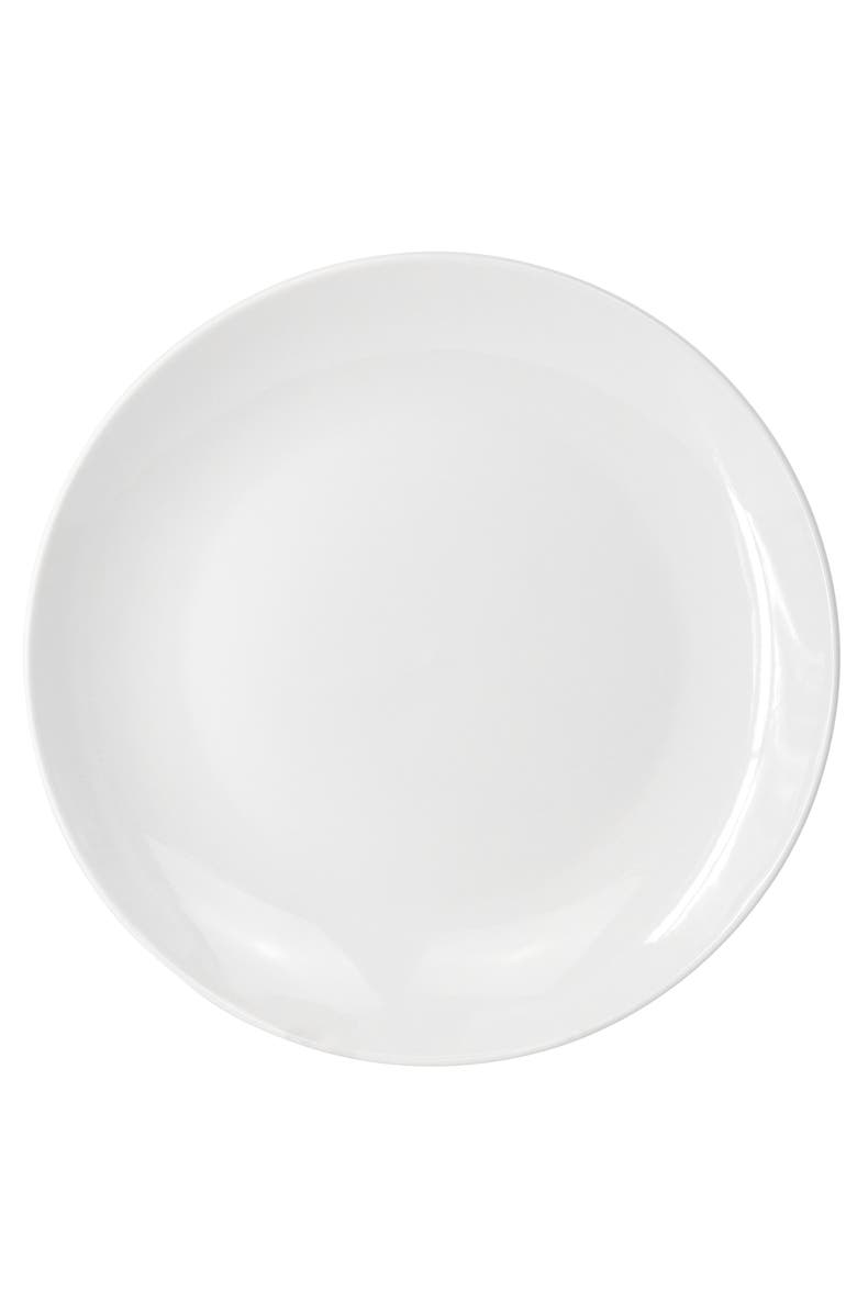 Elama Porcelain 12 Piece Large Round Dinner Plate Set, Alternate, color, White