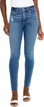 Good American Good Legs Raw Hem Skinny Jeans