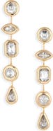 BaubleBar Mixed Crystal Linear Drop Earrings