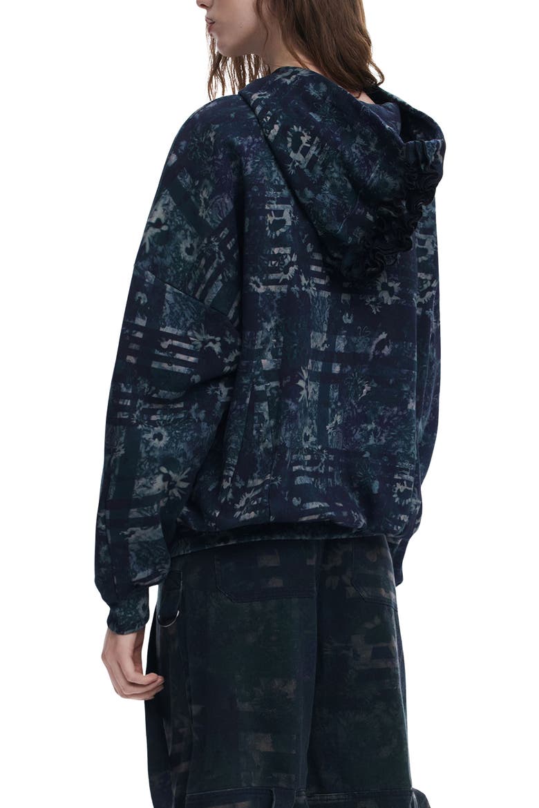 Print Hoodie, Alternate, color, BLACK
